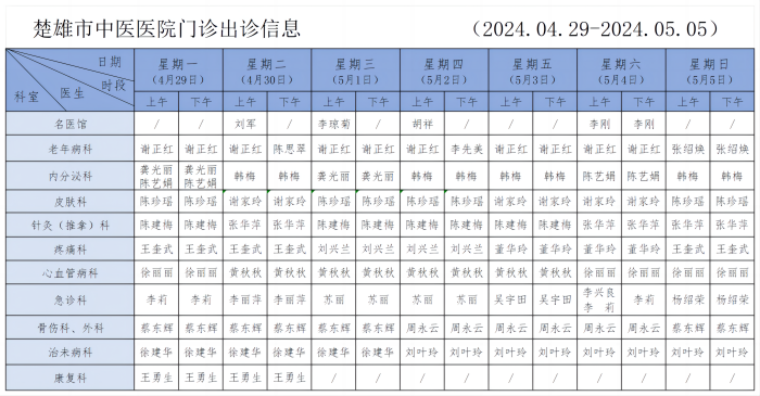 排班表(2024.4.29)_楚雄市中医医院门诊出诊信息（模板1）(1).png